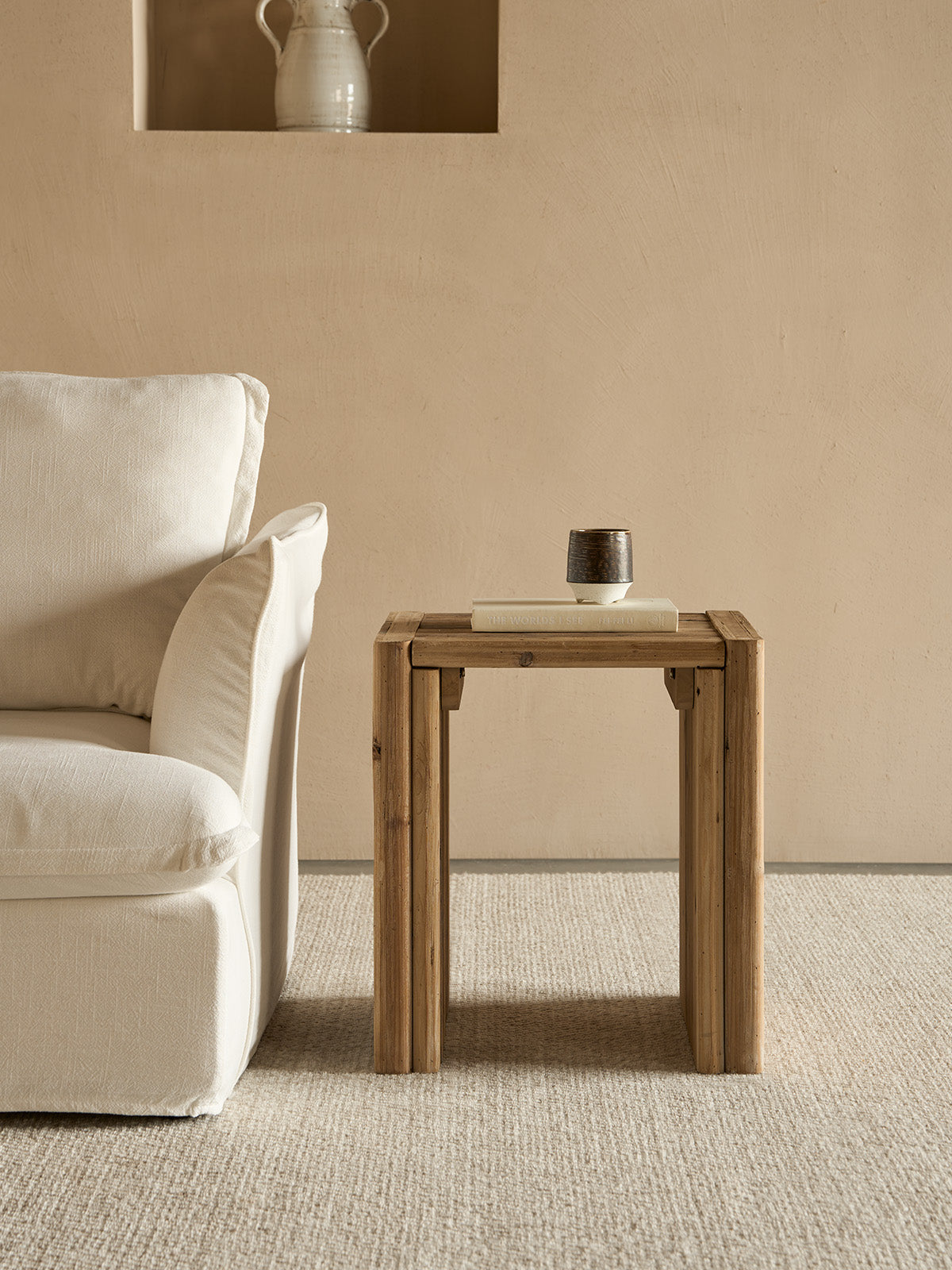 Alder 17" Reclaimed Wood Side Table