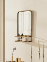Antiqued Brass 12" x 20" Accent Mirror