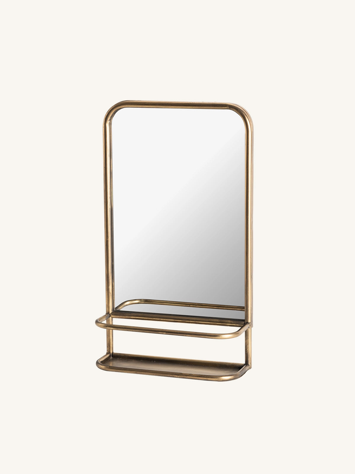 Antiqued Brass Accent Mirror
