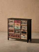 Mirelith 35"x33" Faux-Drawers Cabinet