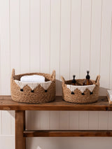 Woven Tassel Baskets Set of 2