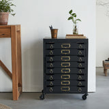 Vintage File Cabinet with Wheels for Office