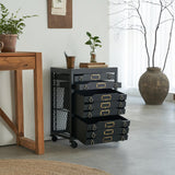 Vintage File Cabinet with Wheels for Office