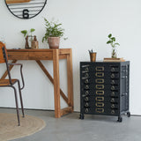 Vintage File Cabinet with Wheels for Office