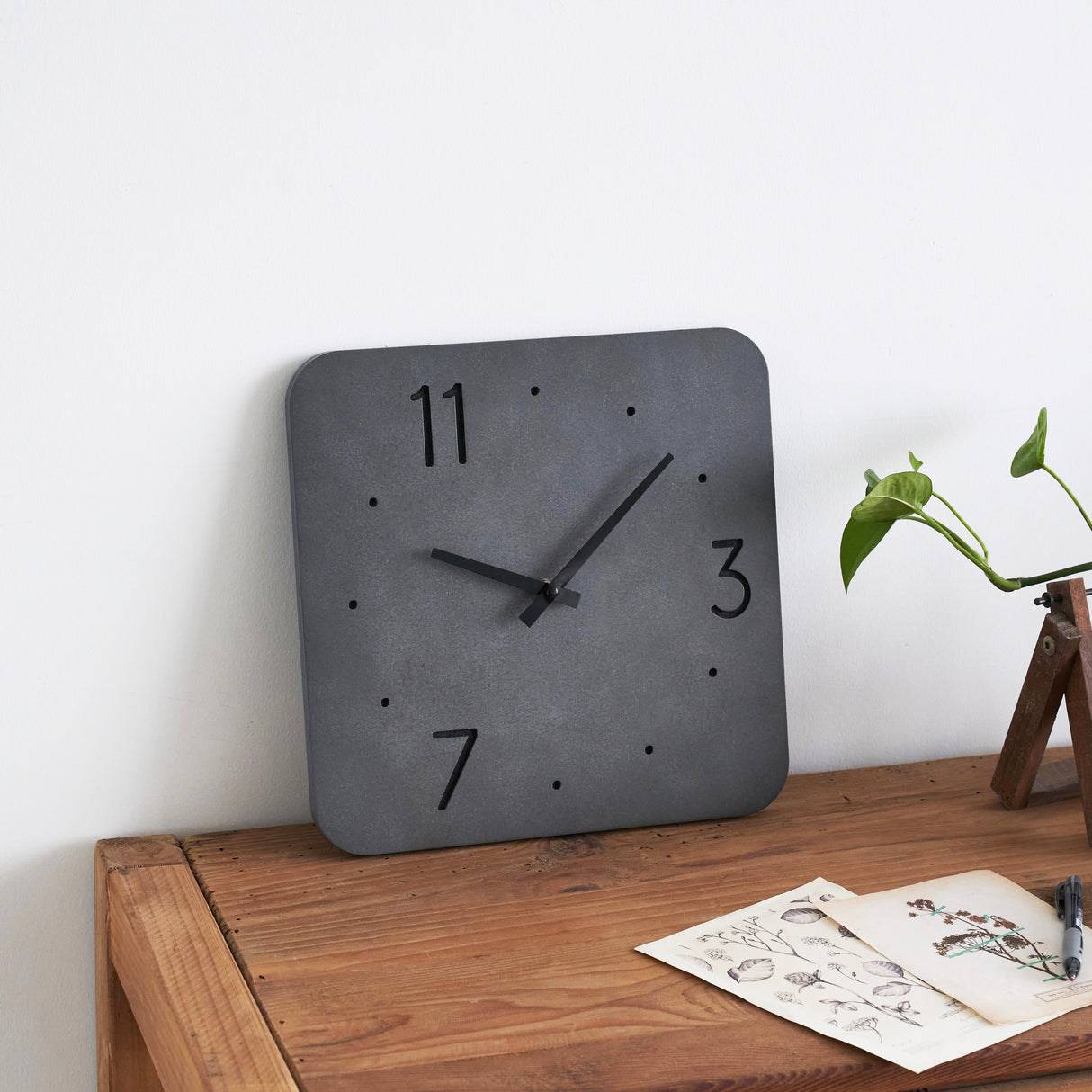 Cement-Accent Wall Clock