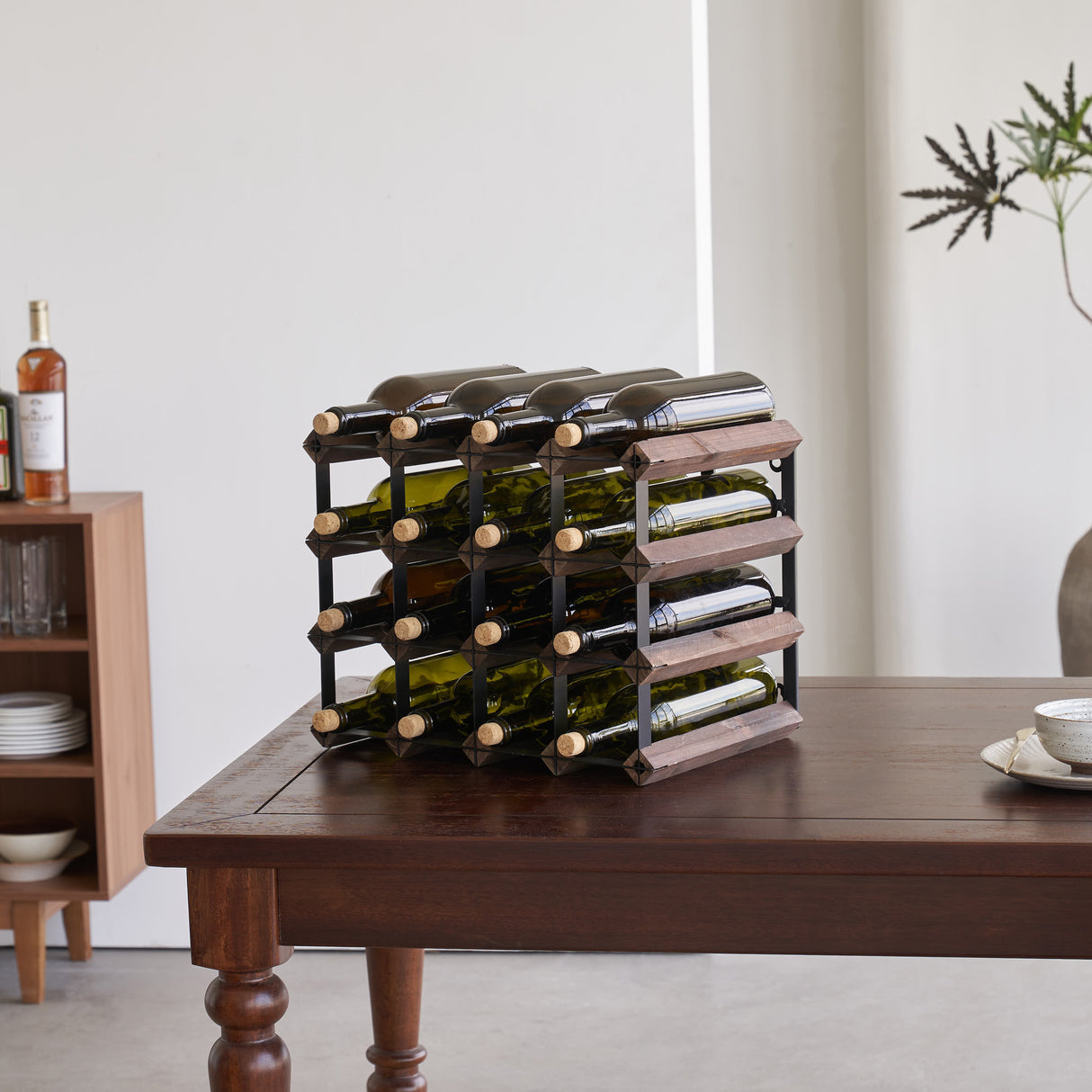 16-Bottle Wall Mounted or Table Top Wine Bottle Rack