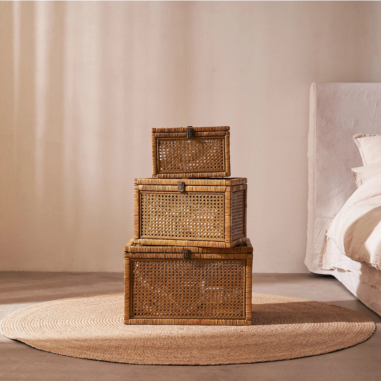 Rattan Storage Box, Set of 3