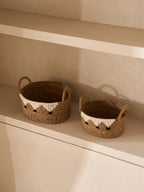 Woven Tassel Baskets Set of 2