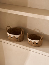 Woven Tassel Baskets Set of 2