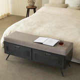 Cushioned Shoe Storage Bench