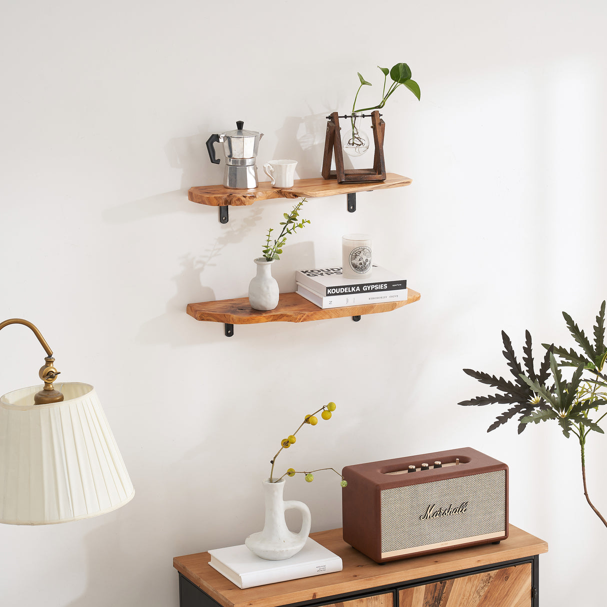 Live Edge Floating Wall Shelf