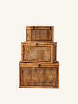 Rattan Storage Box, Set of 3