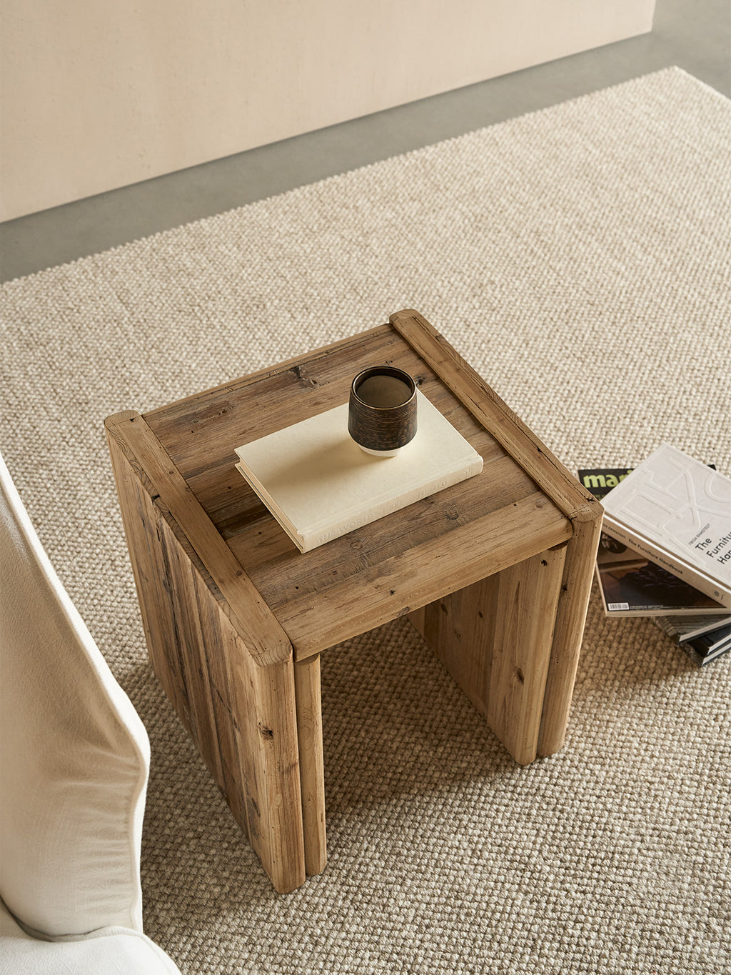 Alder 17" Reclaimed Wood Side Table