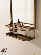 Antiqued Brass Accent Mirror