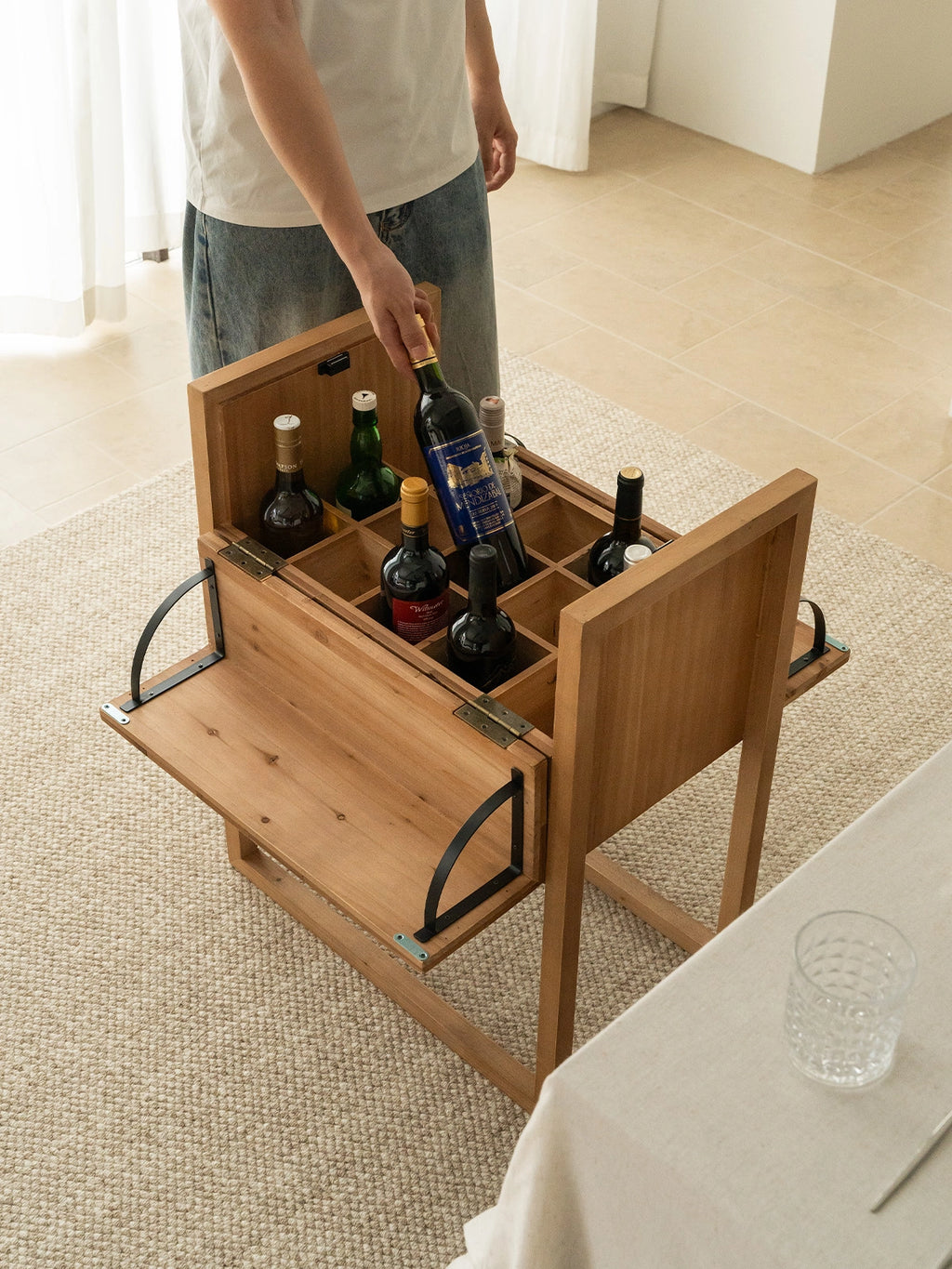 Sierra Fold-Down Bar Cabinet