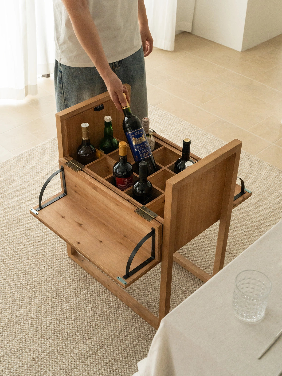 Sierra Fold-Down Bar Cabinet