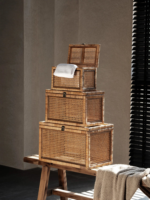 Rattan Storage Box, Set of 3