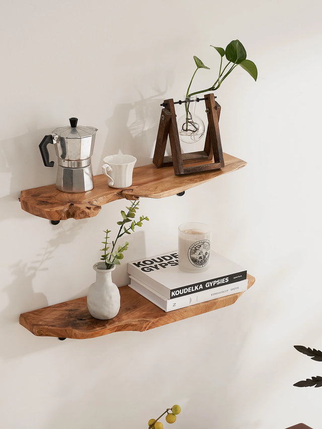 Live Edge Floating Wall Shelf