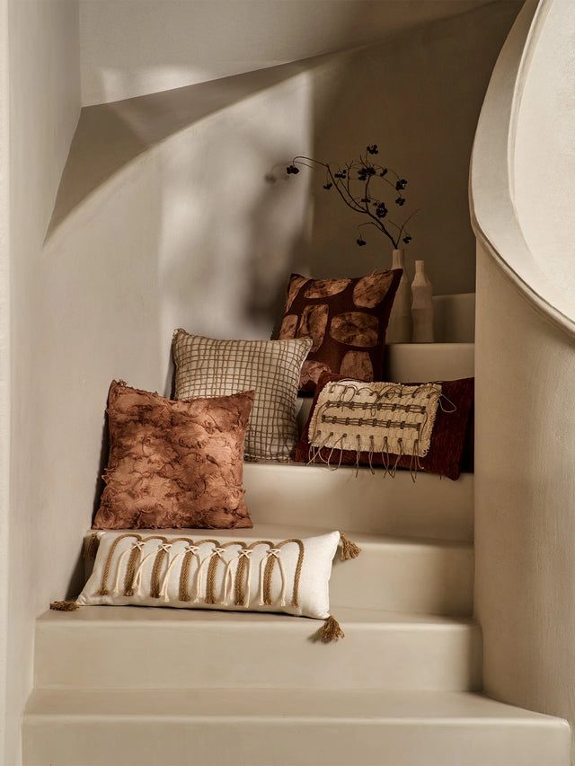 Siena 12" x 24" Macramé Lumbar Cushion