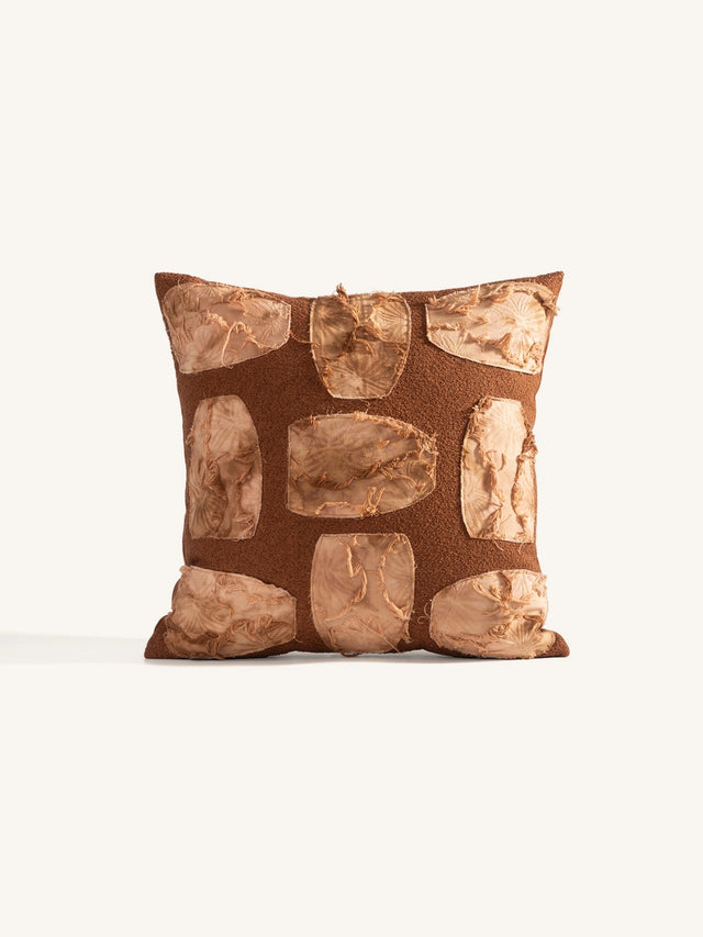 Siena 18" Raw-Edged Appliqué Pillow