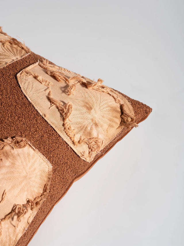 Siena 18" Raw-Edged Appliqué Pillow