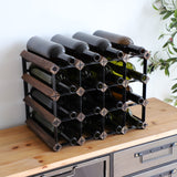 16-Bottle Wall Mounted or Table Top Wine Bottle Rack