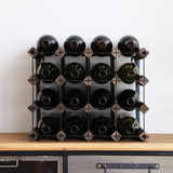 16-Bottle Wall Mounted or Table Top Wine Bottle Rack