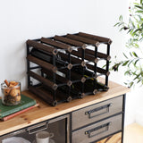 16-Bottle Wall Mounted or Table Top Wine Bottle Rack