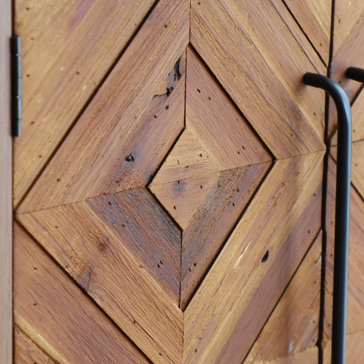 50" Tall Accent Cabinet with Handcrafted Reclaimed Wood Doors