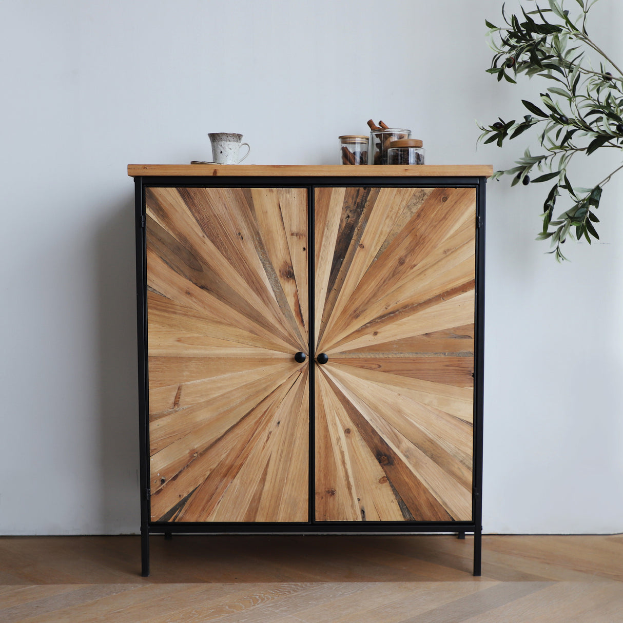 36" * 31” Storage Cabinet Sideboard with Reclaimed Wood Drawers