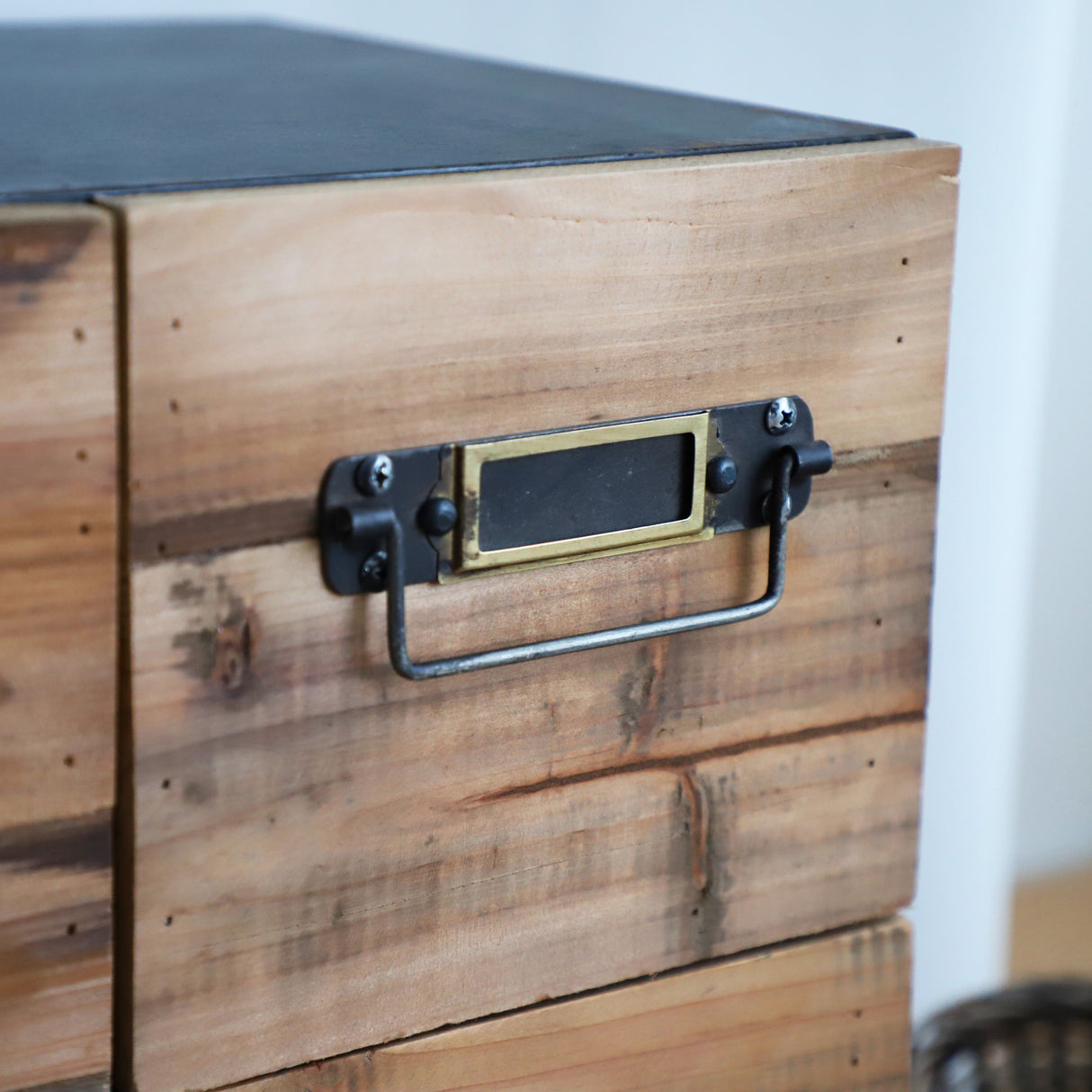 Vintage Wood Nightstand with Pristine Wood Drawers