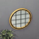 15.7 Inch Wall Mirror with Metal Mesh