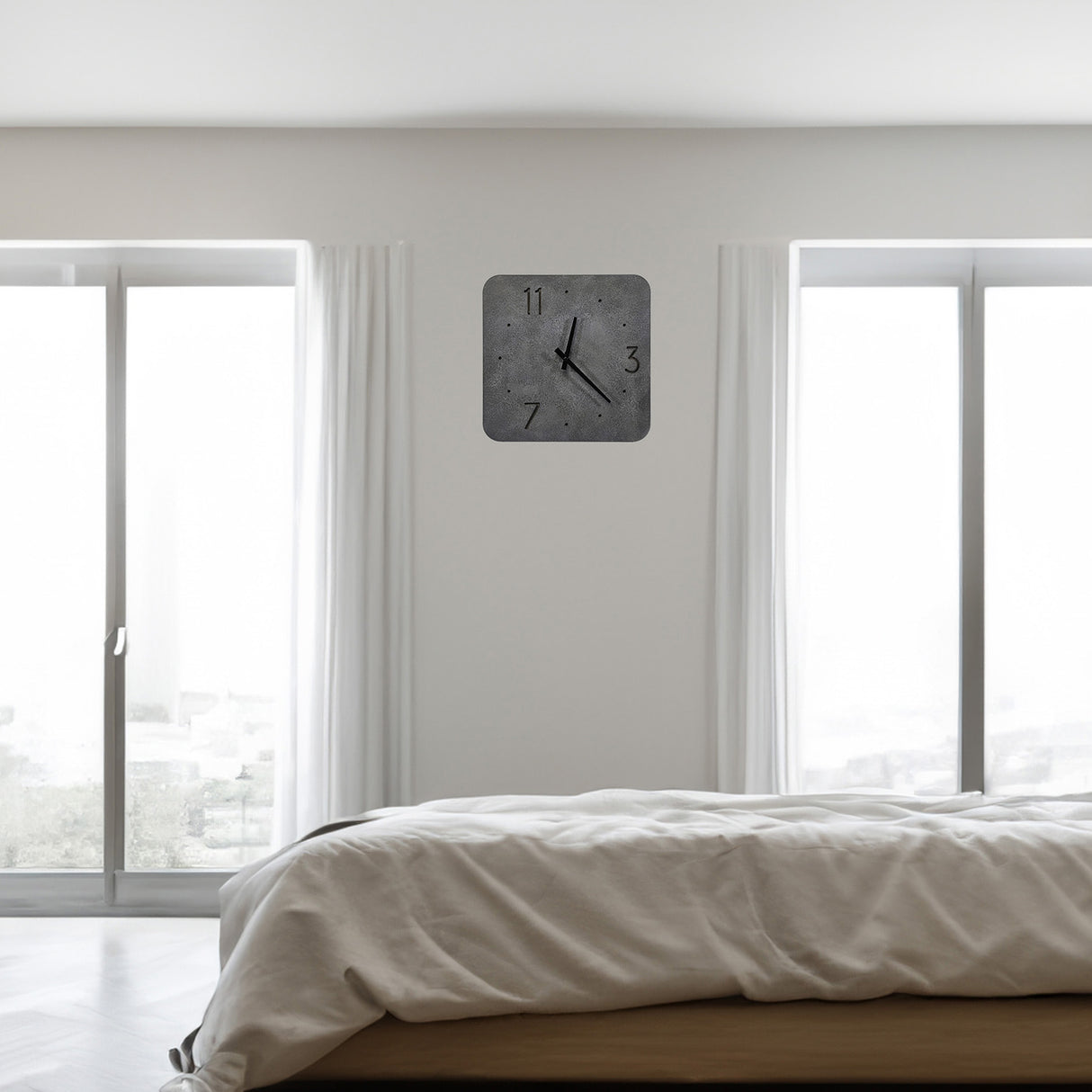 Cement-Accent Wall Clock