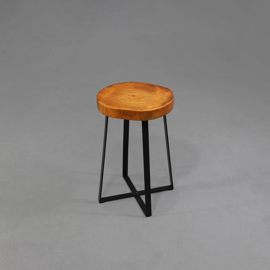 Natural Wood Stool with Paulownia Wood